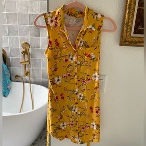 Yellow/Orange Floral Dress, SM